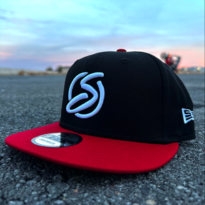 S LOGO HAT - BLACK RED