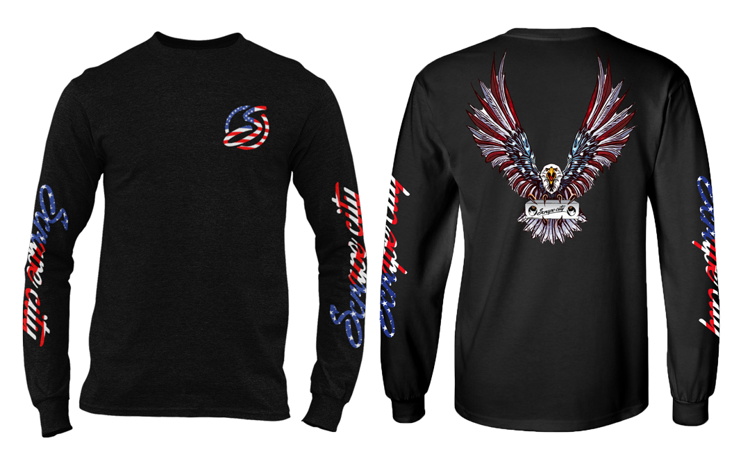 SCRAPE AMERICA LONG SLEEVE BLACK