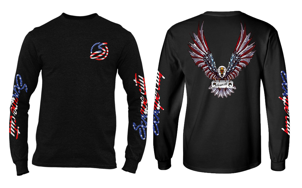 SCRAPE AMERICA LONG SLEEVE BLACK