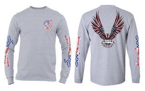 SCRAPE AMERICA LONG SLEEVE HEATHER GREY