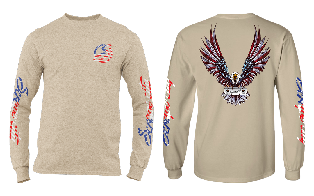 SCRAPE AMERICA LONG SLEEVE SAND