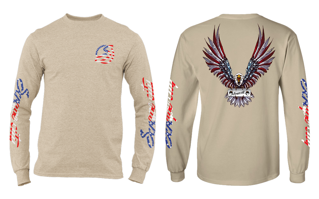 SCRAPE AMERICA LONG SLEEVE SAND