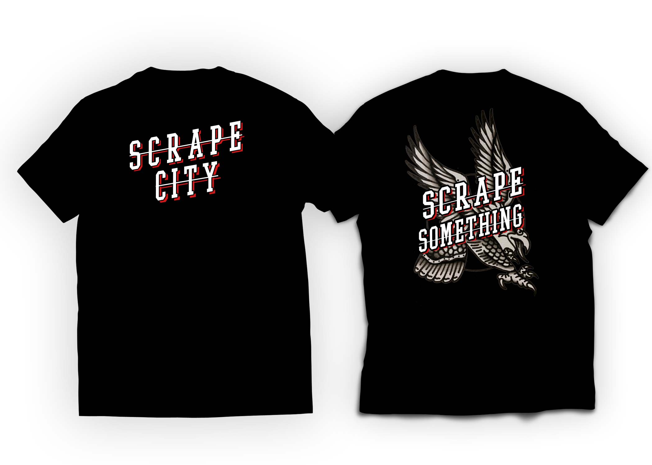 SCRAPE SOMETHING TEE BLACK