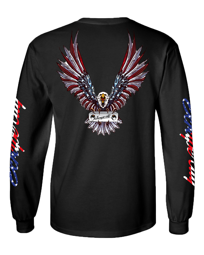 SCRAPE AMERICA LONG SLEEVE BLACK