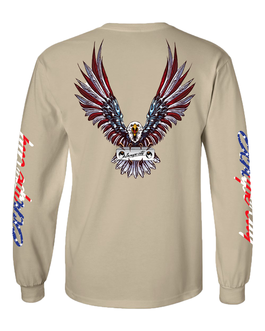 SCRAPE AMERICA LONG SLEEVE SAND