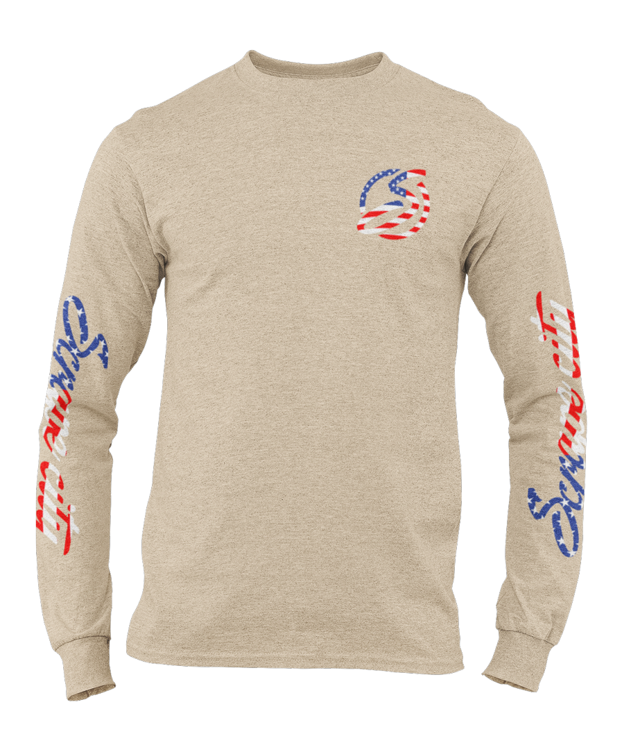 SCRAPE AMERICA LONG SLEEVE SAND