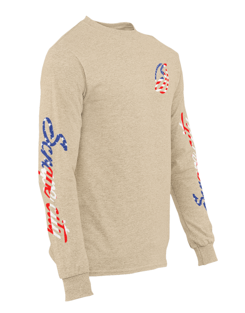 SCRAPE AMERICA LONG SLEEVE SAND