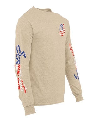 SCRAPE AMERICA LONG SLEEVE SAND